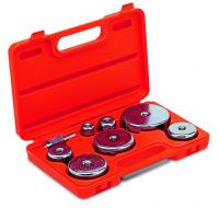 Набор коронок в футляре, 7шт, d 27.35.45.55.65.70.85 мм + патрон и напр. сверло