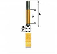 Фреза кромочная прямая d  9.5 х 13, хв.8 мм