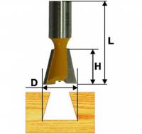 Фреза  пазовая "ласточкин хвост" d 9.5 х 10, 9гр, хв.8 мм