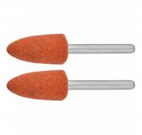 Конус ЗУБР абразивный шлифовальный на шпильке, P 120, d 9,5x19,0х3,2 мм, L 45мм, 2шт