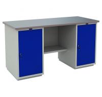Верстак двухтумбовый, тумбы с дверцей, WT160.WD1/WD1.000