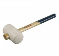 Киянка резиновая 680 гр., белая, с деревянной ручкой