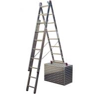 Лестница CORDA алюм. 3-х секционная универ. 9 ступеней