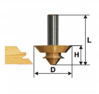 Фреза комбинир. универсальная d 38.1 х 14.3, хв.12 мм