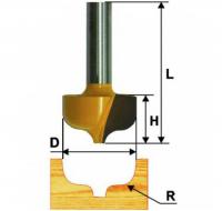 Фреза  пазовая фасонная d 23.8 х 16, r4.8, хв.8 мм