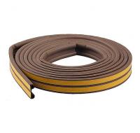 Уплотнитель D-профиль коричневый, 1м (одинарный)