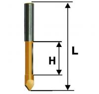 Фреза кромочная прямая d 10 х 25, хв.8 мм