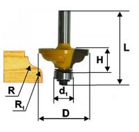 Фреза кромочная калевочная d 41,3 х 19, R4, 8/6 хв.8 мм