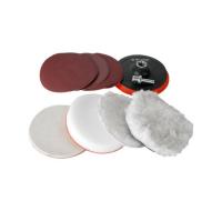 Насадки полировальные d 125 мм, Зубр для дрели/УШМ, 7шт набор