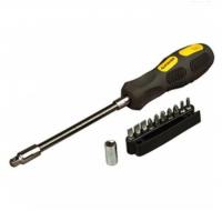 Отвертка с гибким стержнем и битами 12 предметов MAX GRIP