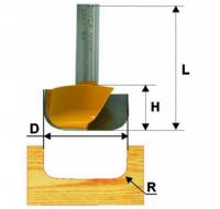 Фреза  пазовая фасонная d 28.6 х 13, r5, хв.8 мм