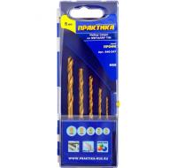 Набор сверл по металлу ПРАКТИКА "Профи", нитрид титана, 5 шт 2,3,4,5,6 мм, ПРО кассета