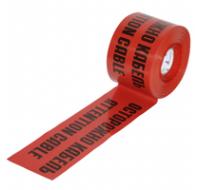 Лента сигнальная ЛСЭ-150мм "Осторожно кабель" красн. (рул.100м)