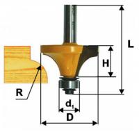 Фреза кромочная калевочная d 38,1 х 19, R12.7,хв.8 мм