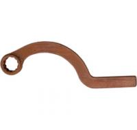 Ключ накидной с серповидной рукояткой 70мм, оцинкованный, 12-гранный