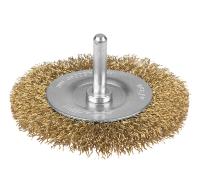 Щетка дисковая д/дрели, витая латунированная стальная проволока 0.3мм, 50мм