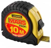 Рулетка "Mars" 10 м/25 мм, обрезиненный корпус, утолщенное полотно