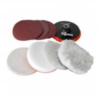 Насадки полировальные d 150 мм, Зубр для дрели/УШМ, 7шт набор