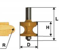 Фреза кромочная полустержневая d 31.8, r9.5 мм