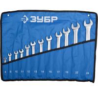 Набор ключей комбинированных, Cr-V сталь, хромированный, 12шт. (6-24мм)