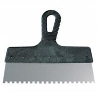 Шпатель нерж. фасадный с пласт. ручкой 250 мм, зуб 6 мм