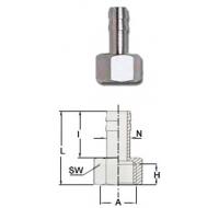 Переходник 1227/1 F1/4" на елочку 6мм