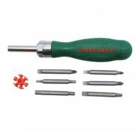 Трещоточная рукоятка с набором бит 7 предметов 048818