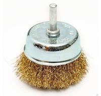 Щетка-крацовка 50мм, витая, латунная для дрели